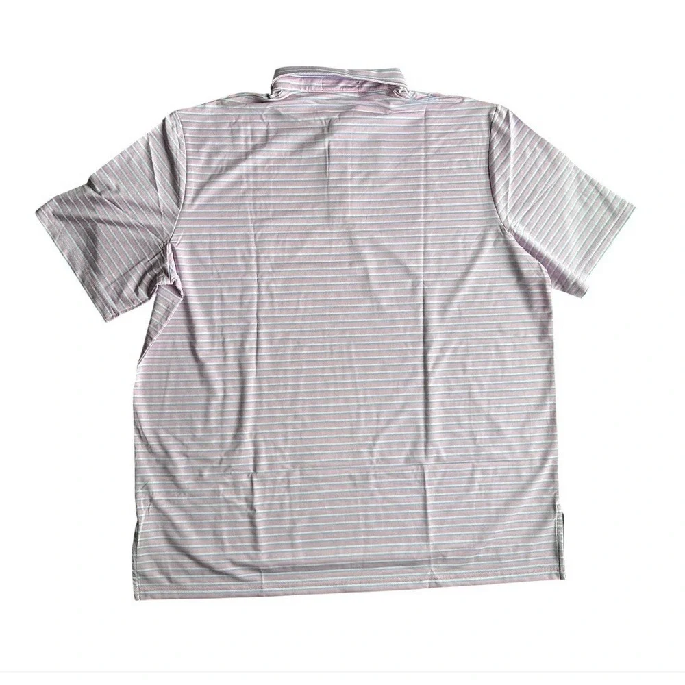 RLX Ralph Lauren Performance Multi Color Golf Polo Shirt Men's Size 2XL Stripe